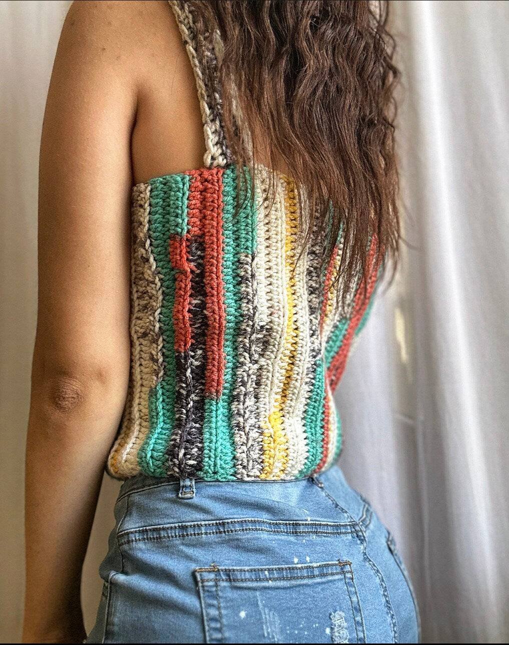 Fitted Multicolored Tank Top